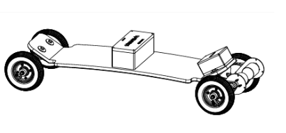Model izometryczny deskorolki SolidWorks skala 1:10